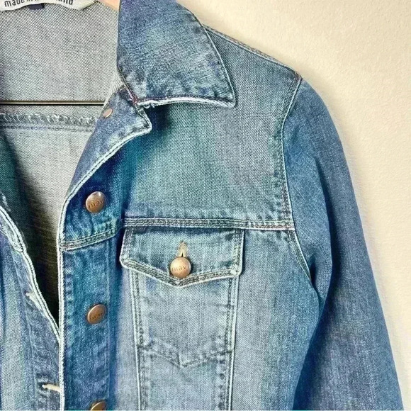 Mavi Women’s Catherine Slim Western Denim Blue Jean Jacket Size Medium - Picture 2 of 12